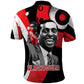 Stokely Carmichael Polo Shirt Abstract Design Black Power Text Civil Rights Activist - African Pride