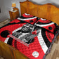 Stokely Carmichael Quilt Bed Set Abstract Design Black Power Text Civil Rights Activist - African Pride