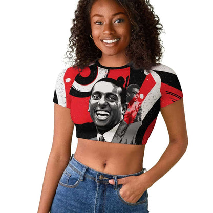 Stokely Carmichael Raglan Cropped T shirt Abstract Design Black Power Text Civil Rights Activist - African Pride
