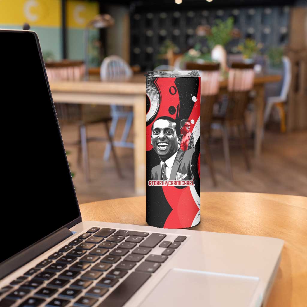 Stokely Carmichael Skinny Tumbler Abstract Design Black Power Text Civil Rights Activist - African Pride
