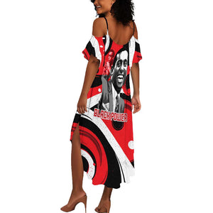 Stokely Carmichael Summer Maxi Dress Abstract Design Black Power Text Civil Rights Activist - African Pride