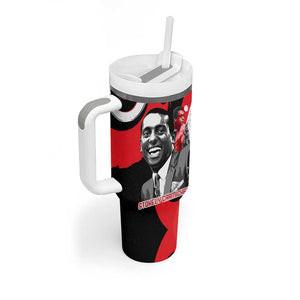 Stokely Carmichael Tumbler With Handle Abstract Design Black Power Text Civil Rights Activist - African Pride