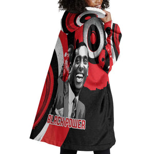 Stokely Carmichael Wearable Blanket Hoodie Abstract Design Black Power Text Civil Rights Activist - African Pride