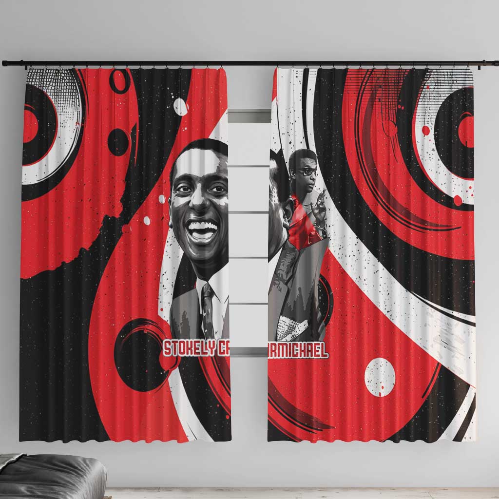 Stokely Carmichael Window Curtain Abstract Design Black Power Text Civil Rights Activist - African Pride