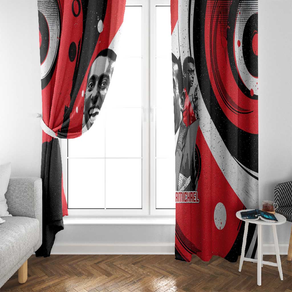 Stokely Carmichael Window Curtain Abstract Design Black Power Text Civil Rights Activist - African Pride