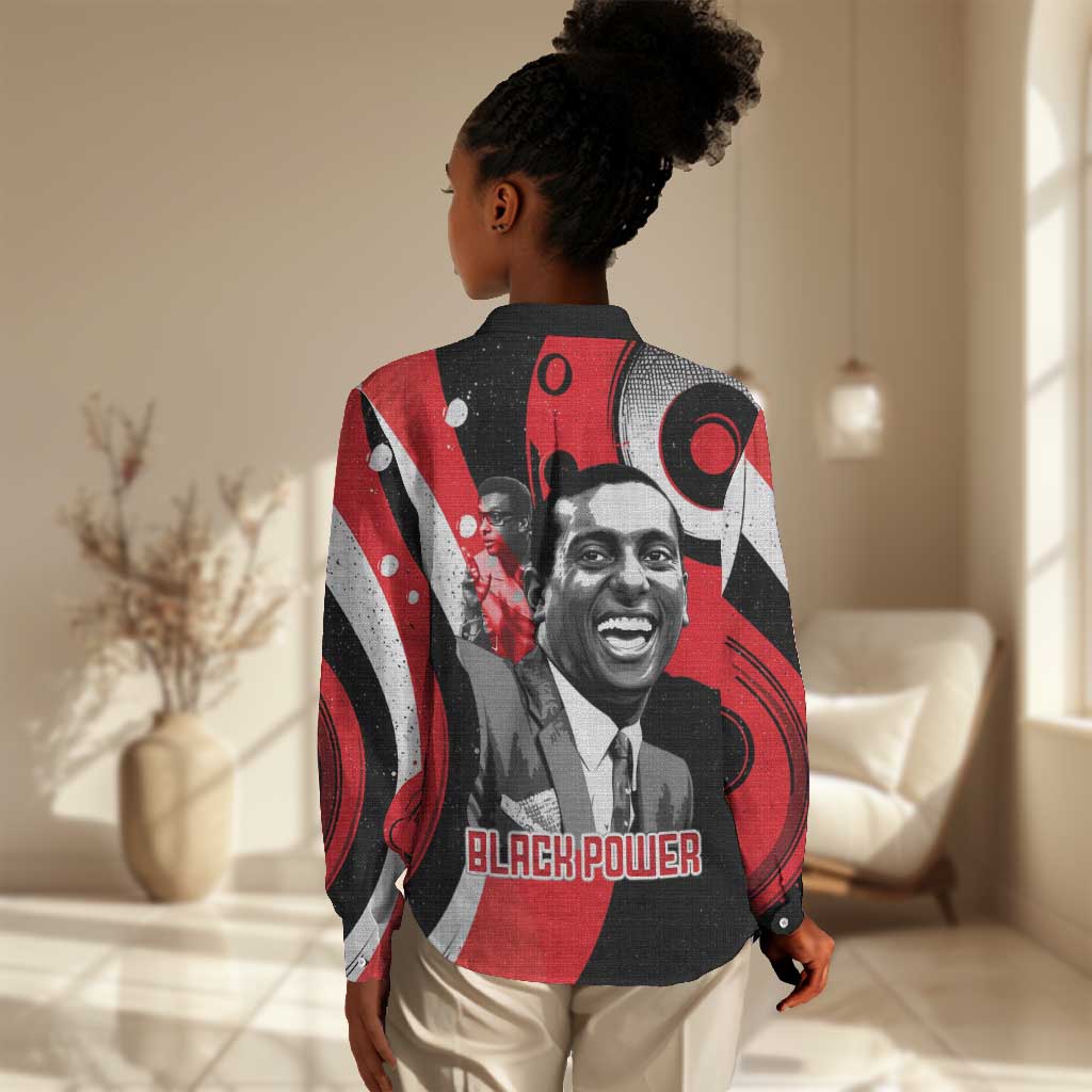 Stokely Carmichael Women Casual Shirt Abstract Design Black Power Text Civil Rights Activist - African Pride