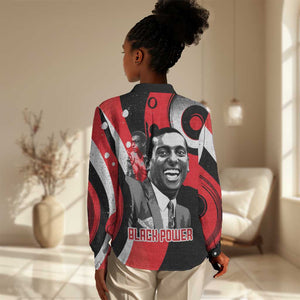 Stokely Carmichael Women Casual Shirt Abstract Design Black Power Text Civil Rights Activist - African Pride