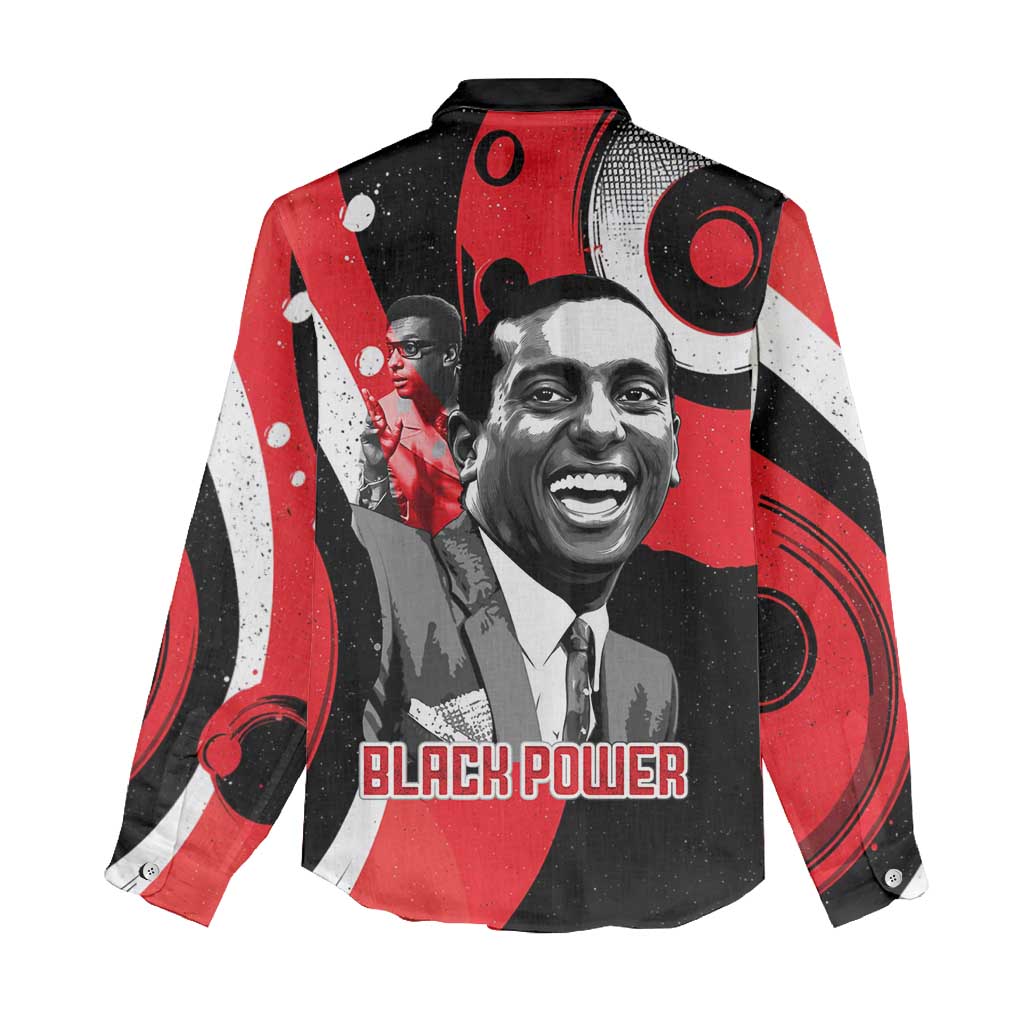 Stokely Carmichael Women Casual Shirt Abstract Design Black Power Text Civil Rights Activist - African Pride