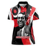 Stokely Carmichael Women Polo Shirt Abstract Design Black Power Text Civil Rights Activist - African Pride