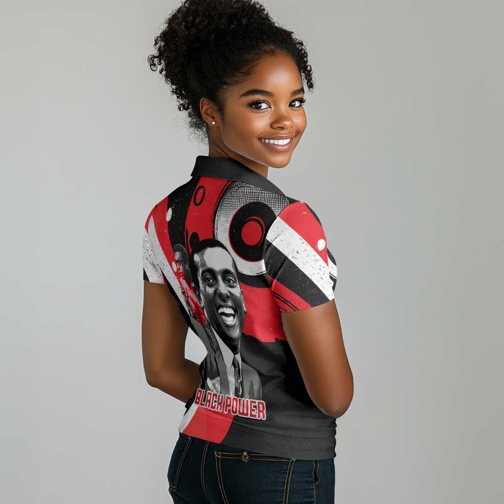 Stokely Carmichael Women Polo Shirt Abstract Design Black Power Text Civil Rights Activist - African Pride