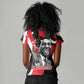 Stokely Carmichael Women V-Neck T-Shirt Abstract Design Black Power Text Civil Rights Activist - African Pride