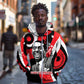 Stokely Carmichael Zip Hoodie Abstract Design Black Power Text Civil Rights Activist - African Pride