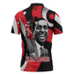 Stokely Carmichael Zipper Polo Shirt Abstract Design Black Power Text Civil Rights Activist - African Pride