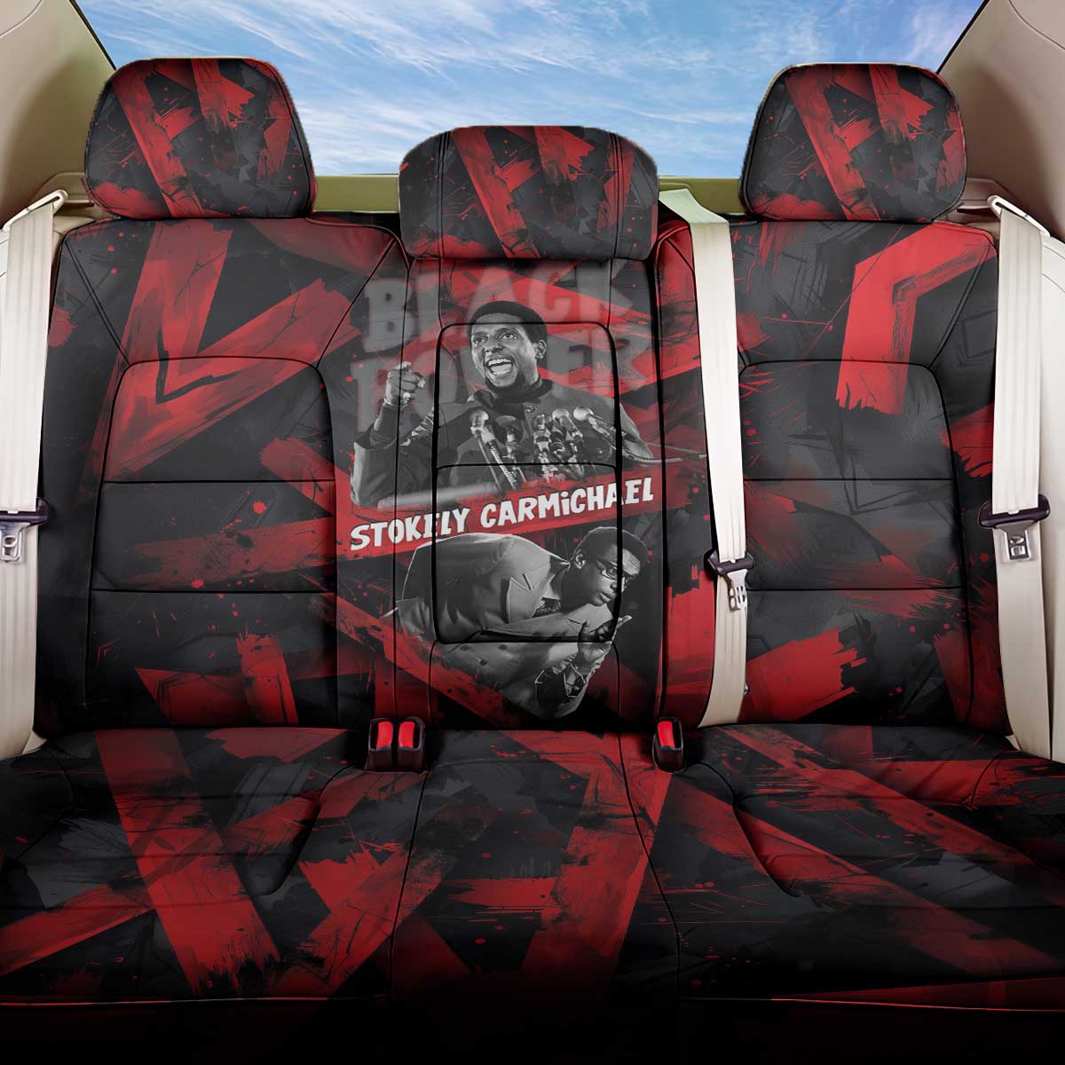 Stokely Carmichael Back Car Seat Cover Graphic Design Black Power Quote Powerful Speech Civil Rights - African Pride
