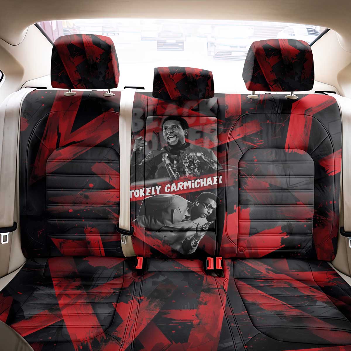Stokely Carmichael Back Car Seat Cover Graphic Design Black Power Quote Powerful Speech Civil Rights - African Pride