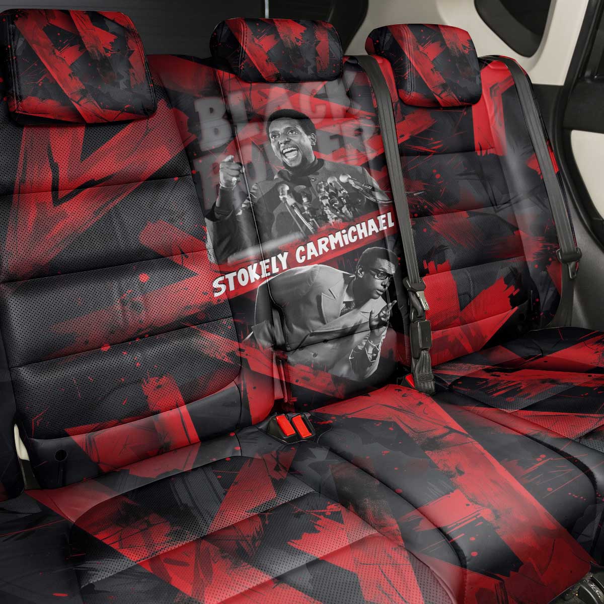 Stokely Carmichael Back Car Seat Cover Graphic Design Black Power Quote Powerful Speech Civil Rights - African Pride