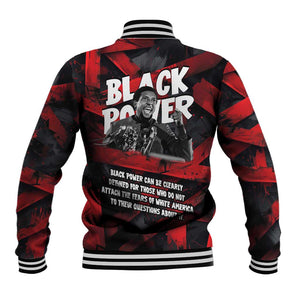 Stokely Carmichael Baseball Jacket Graphic Design Black Power Quote Powerful Speech Civil Rights - African Pride