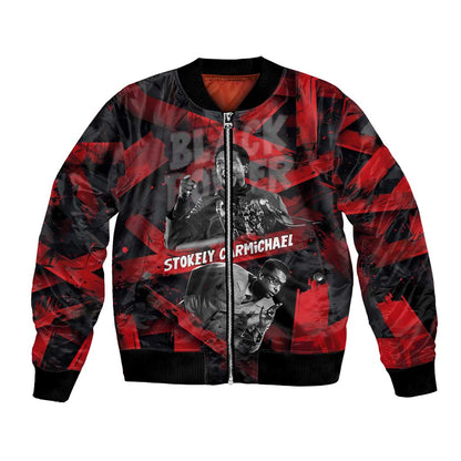 Stokely Carmichael Bomber Jacket Graphic Design Black Power Quote Powerful Speech Civil Rights - African Pride