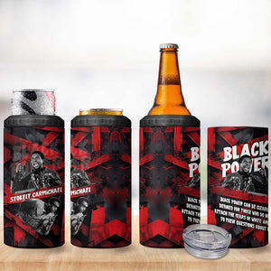 Stokely Carmichael 4 in 1 Can Cooler Tumbler Graphic Design Black Power Quote Powerful Speech Civil Rights - African Pride