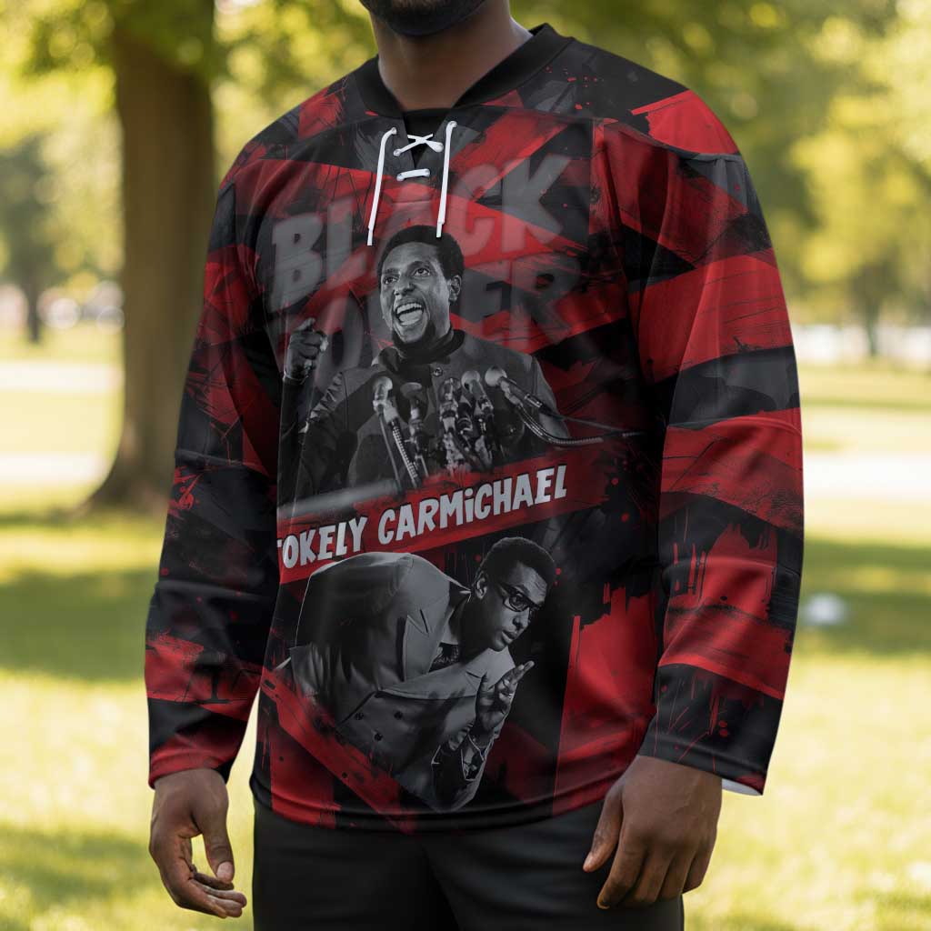 Stokely Carmichael Hockey Jersey Graphic Design Black Power Quote Powerful Speech Civil Rights - African Pride