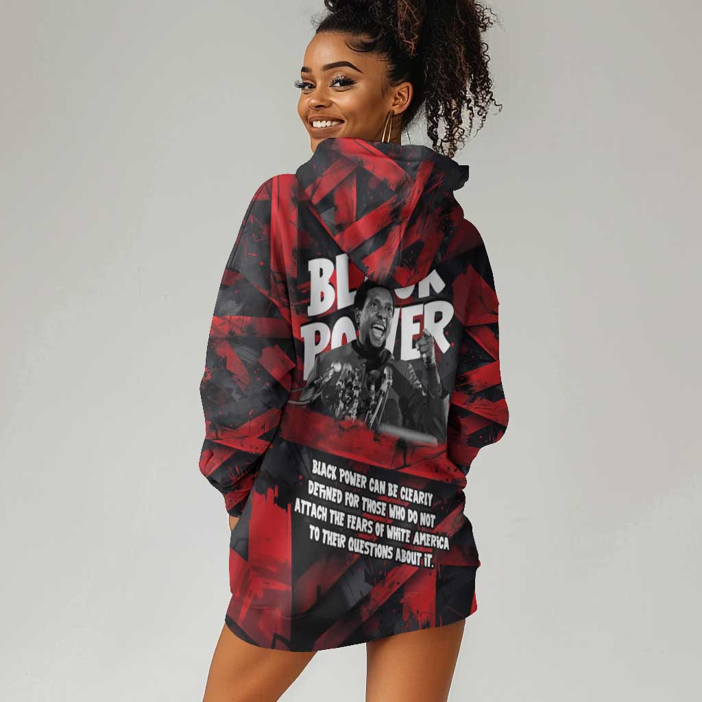 Stokely Carmichael Hoodie Dress Graphic Design Black Power Quote Powerful Speech Civil Rights - African Pride