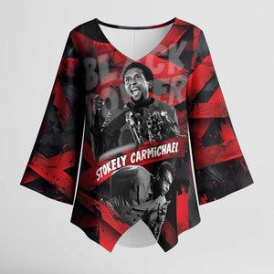 Stokely Carmichael Kimono Sleeve Blouse Graphic Design Black Power Quote Powerful Speech Civil Rights - African Pride