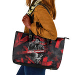 Stokely Carmichael Leather Tote Bag Graphic Design Black Power Quote Powerful Speech Civil Rights - African Pride