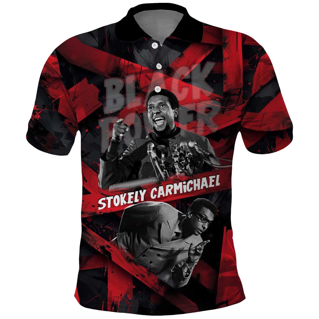 Stokely Carmichael Polo Shirt Graphic Design Black Power Quote Powerful Speech Civil Rights - African Pride