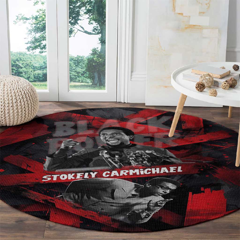 Stokely Carmichael Round Carpet Graphic Design Black Power Quote Powerful Speech Civil Rights - African Pride