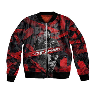 Stokely Carmichael Sleeve Zip Bomber Jacket Graphic Design Black Power Quote Powerful Speech Civil Rights - African Pride