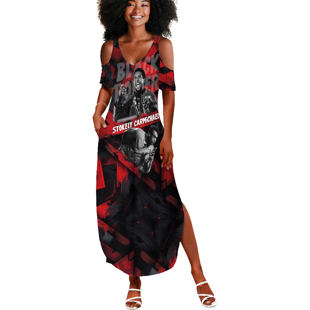 Stokely Carmichael Summer Maxi Dress Graphic Design Black Power Quote Powerful Speech Civil Rights - African Pride