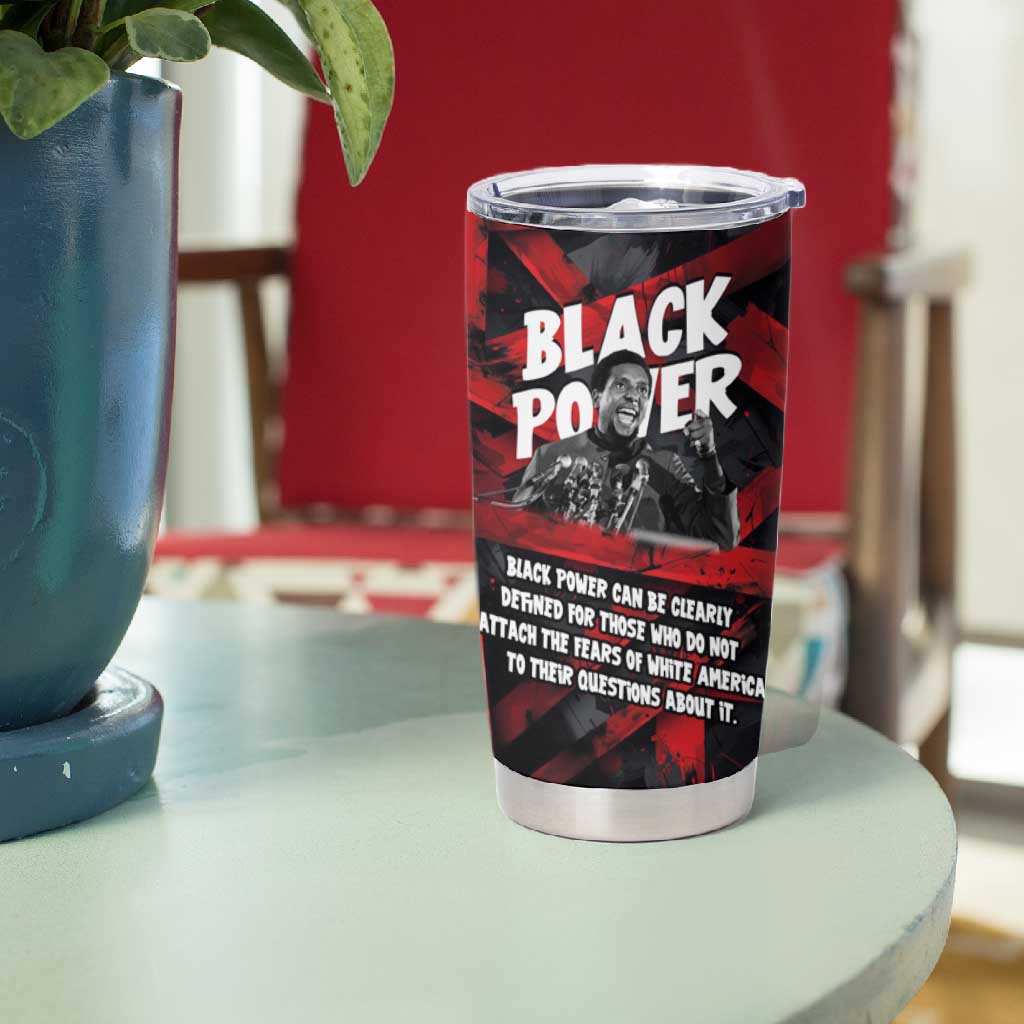 Stokely Carmichael Tumbler Cup Graphic Design Black Power Quote Powerful Speech Civil Rights - African Pride