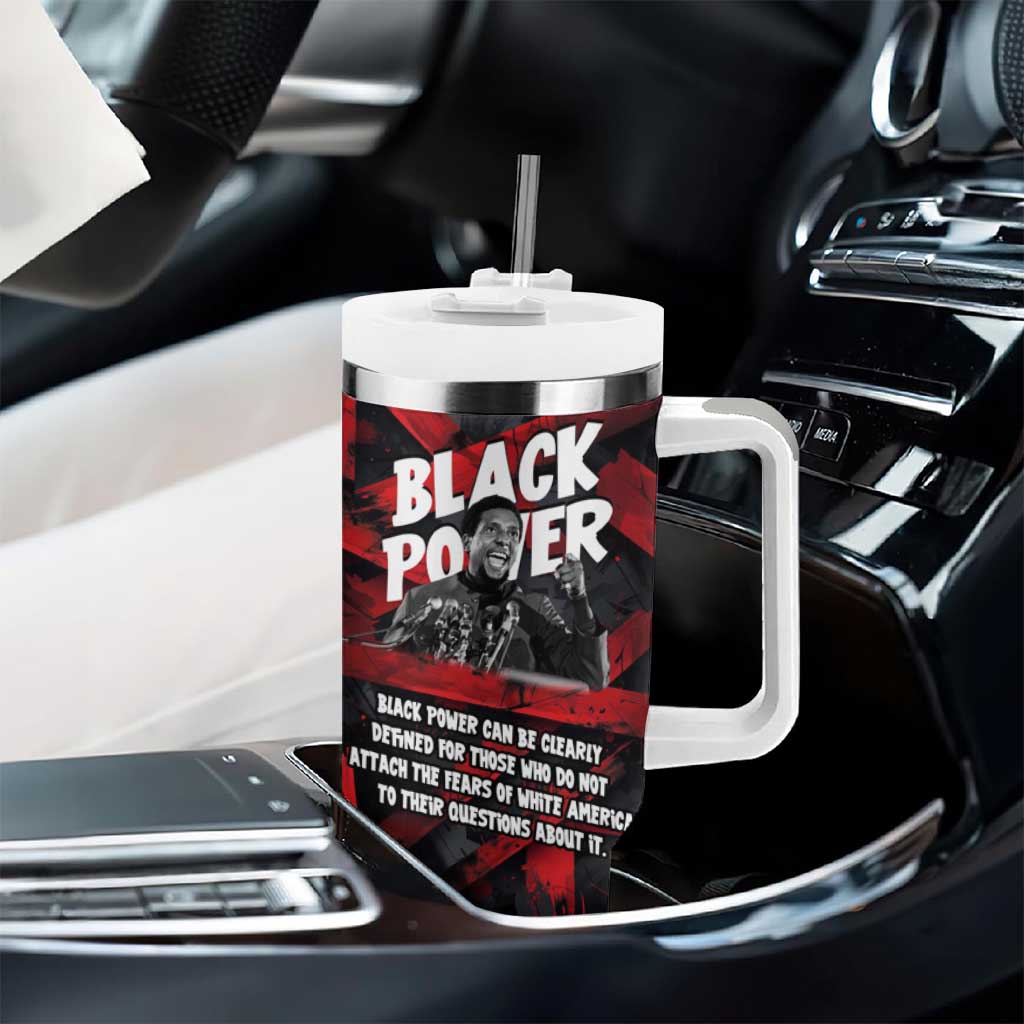 Stokely Carmichael Tumbler With Handle Graphic Design Black Power Quote Powerful Speech Civil Rights - African Pride