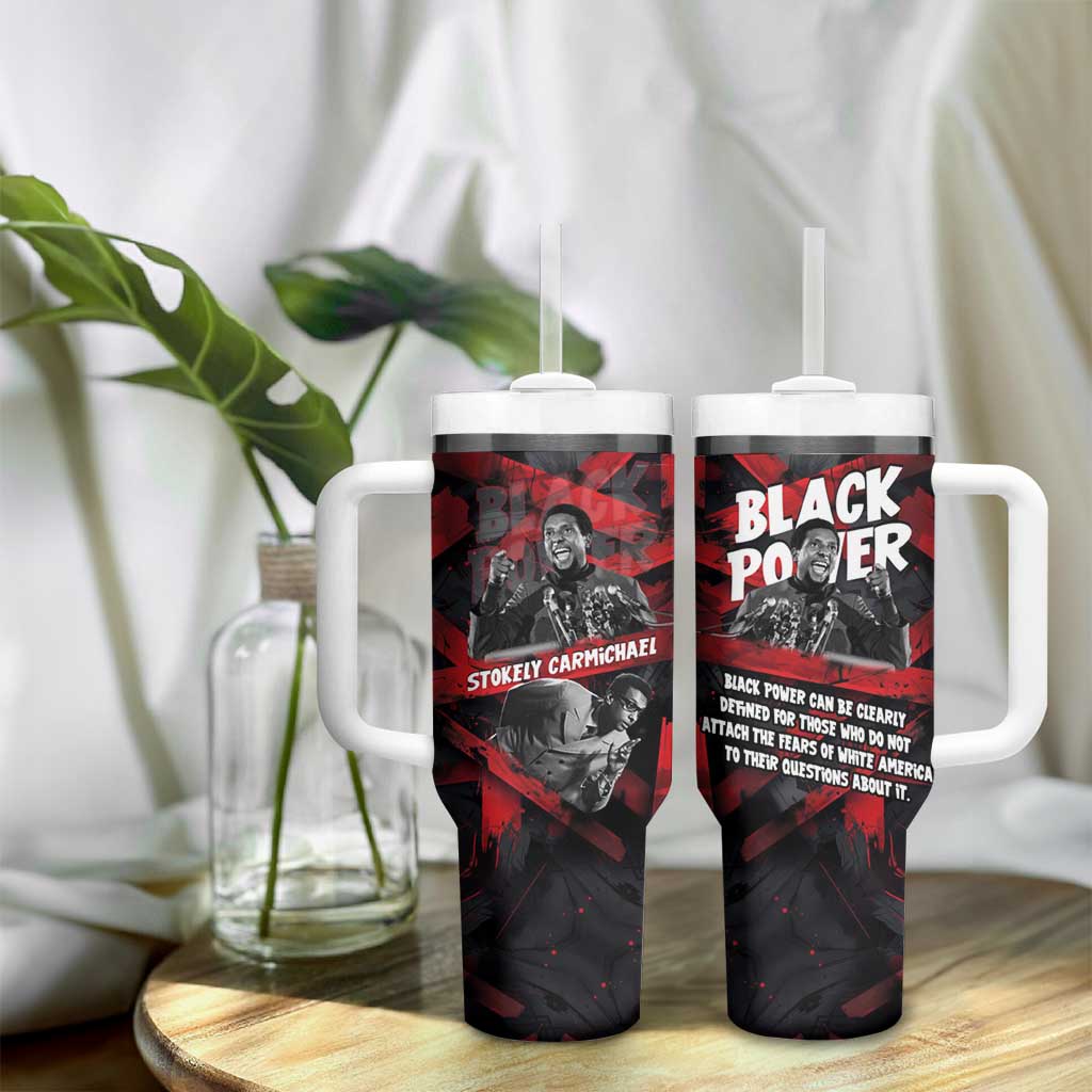 Stokely Carmichael Tumbler With Handle Graphic Design Black Power Quote Powerful Speech Civil Rights - African Pride