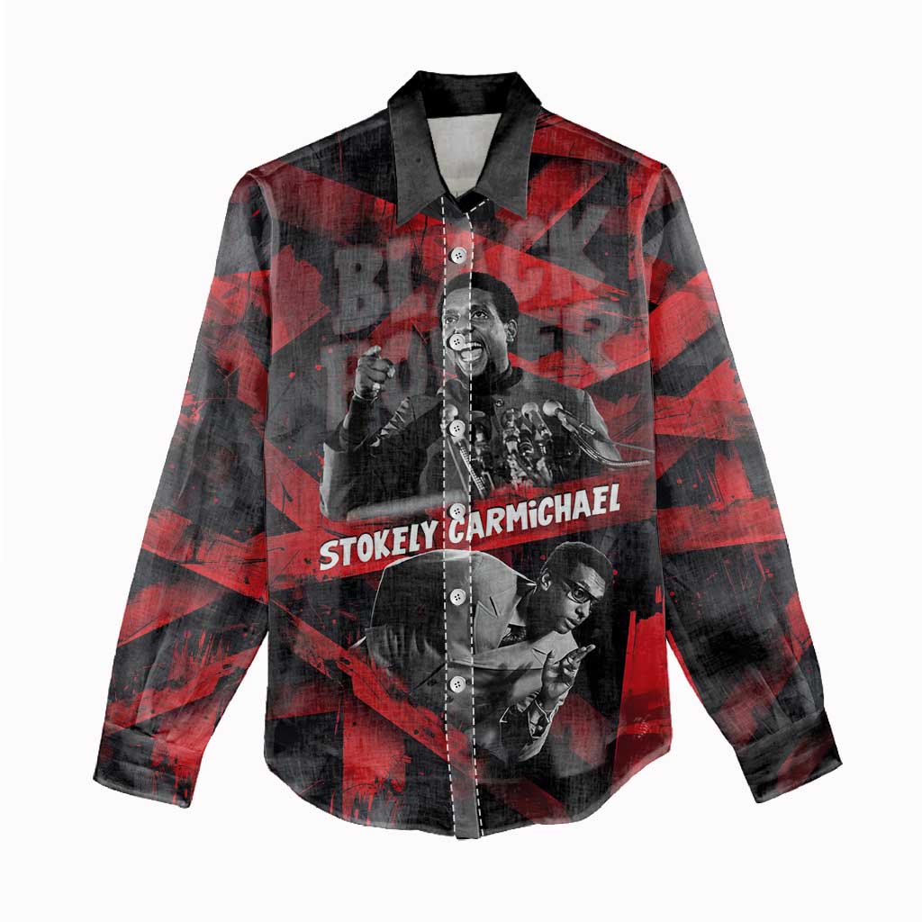 Stokely Carmichael Women Casual Shirt Graphic Design Black Power Quote Powerful Speech Civil Rights - African Pride