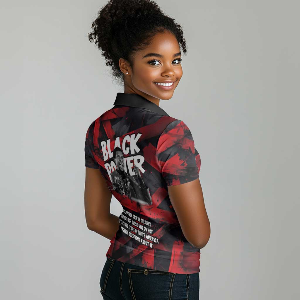 Stokely Carmichael Women Polo Shirt Graphic Design Black Power Quote Powerful Speech Civil Rights - African Pride