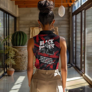 Stokely Carmichael Women Sleeveless Polo Shirt Graphic Design Black Power Quote Powerful Speech Civil Rights - African Pride