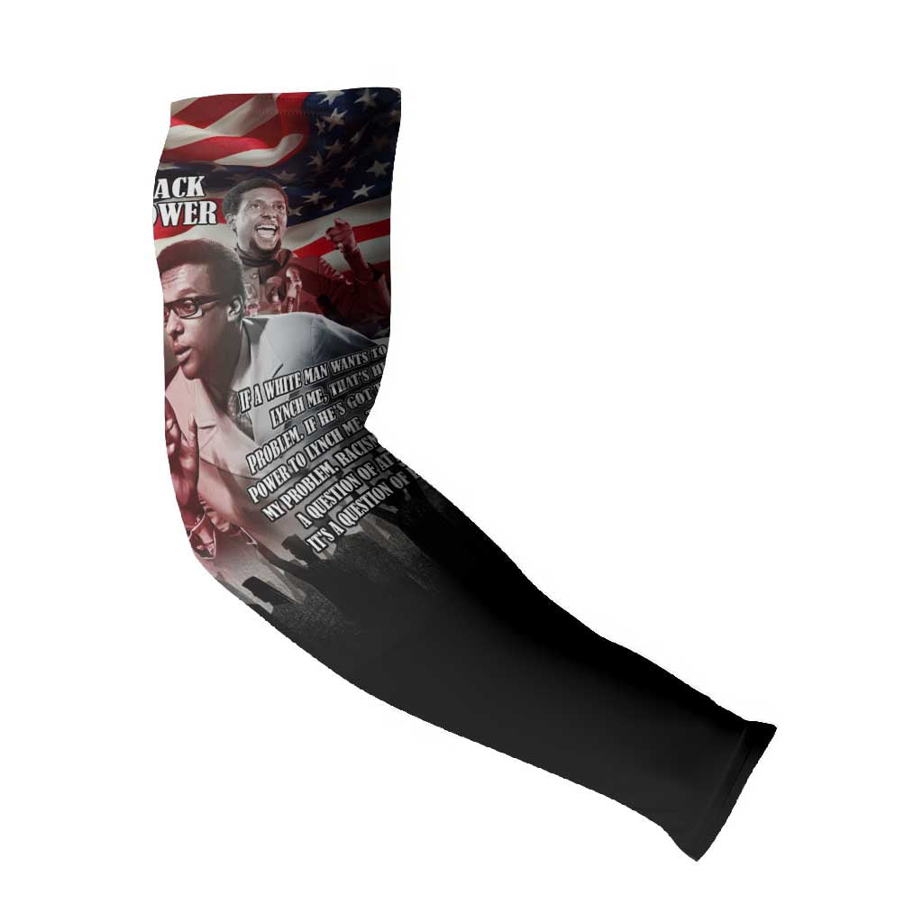 Stokely Carmichael Arm Sleeves American Flag Background Black Power Quote Civil Rights Leader Powerful Speech - African Pride