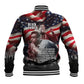 Stokely Carmichael Baseball Jacket American Flag Background Black Power Quote Civil Rights Leader Powerful Speech - African Pride