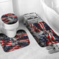 Stokely Carmichael Bathroom Set American Flag Background Black Power Quote Civil Rights Leader Powerful Speech - African Pride