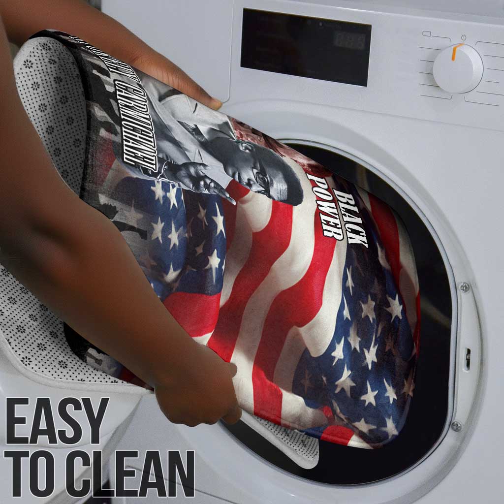 Stokely Carmichael Bathroom Set American Flag Background Black Power Quote Civil Rights Leader Powerful Speech - African Pride