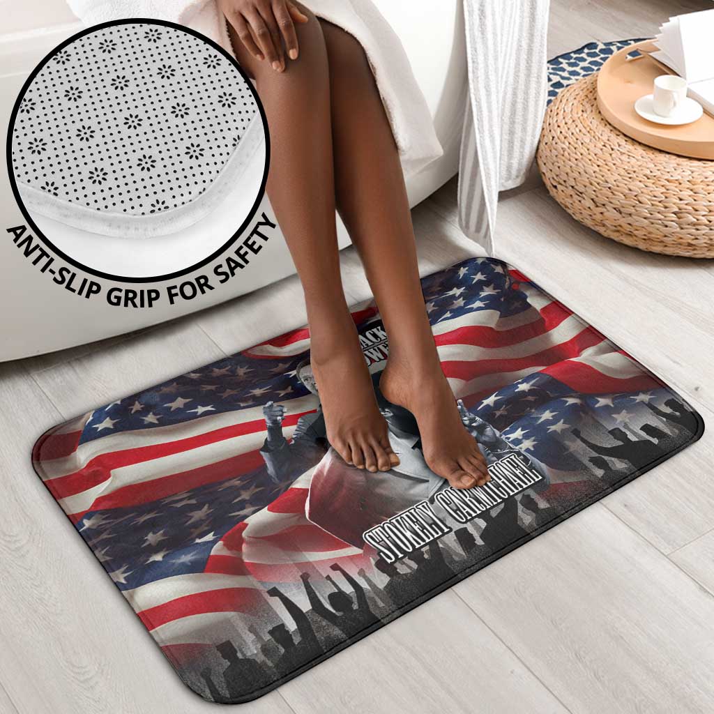 Stokely Carmichael Bathroom Set American Flag Background Black Power Quote Civil Rights Leader Powerful Speech - African Pride