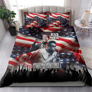 Stokely Carmichael Bedding Set American Flag Background Black Power Quote Civil Rights Leader Powerful Speech - African Pride