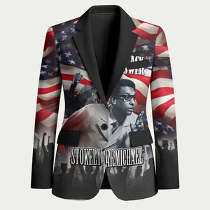 Stokely Carmichael Blazer American Flag Background Black Power Quote Civil Rights Leader Powerful Speech - African Pride