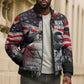 Stokely Carmichael Bomber Puffer Jacket American Flag Background Black Power Quote Civil Rights Leader Powerful Speech - African Pride