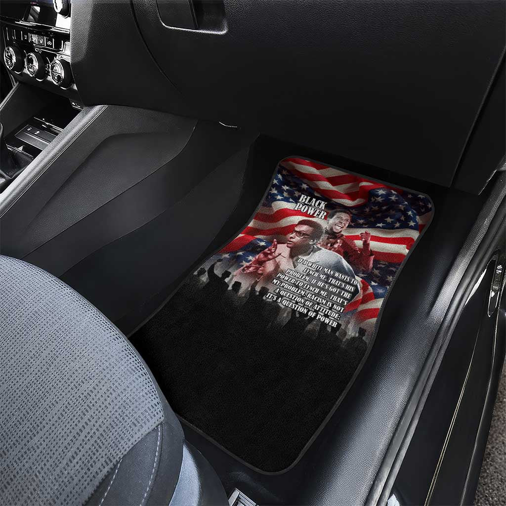 Stokely Carmichael Car Mats American Flag Background Black Power Quote Civil Rights Leader Powerful Speech - African Pride