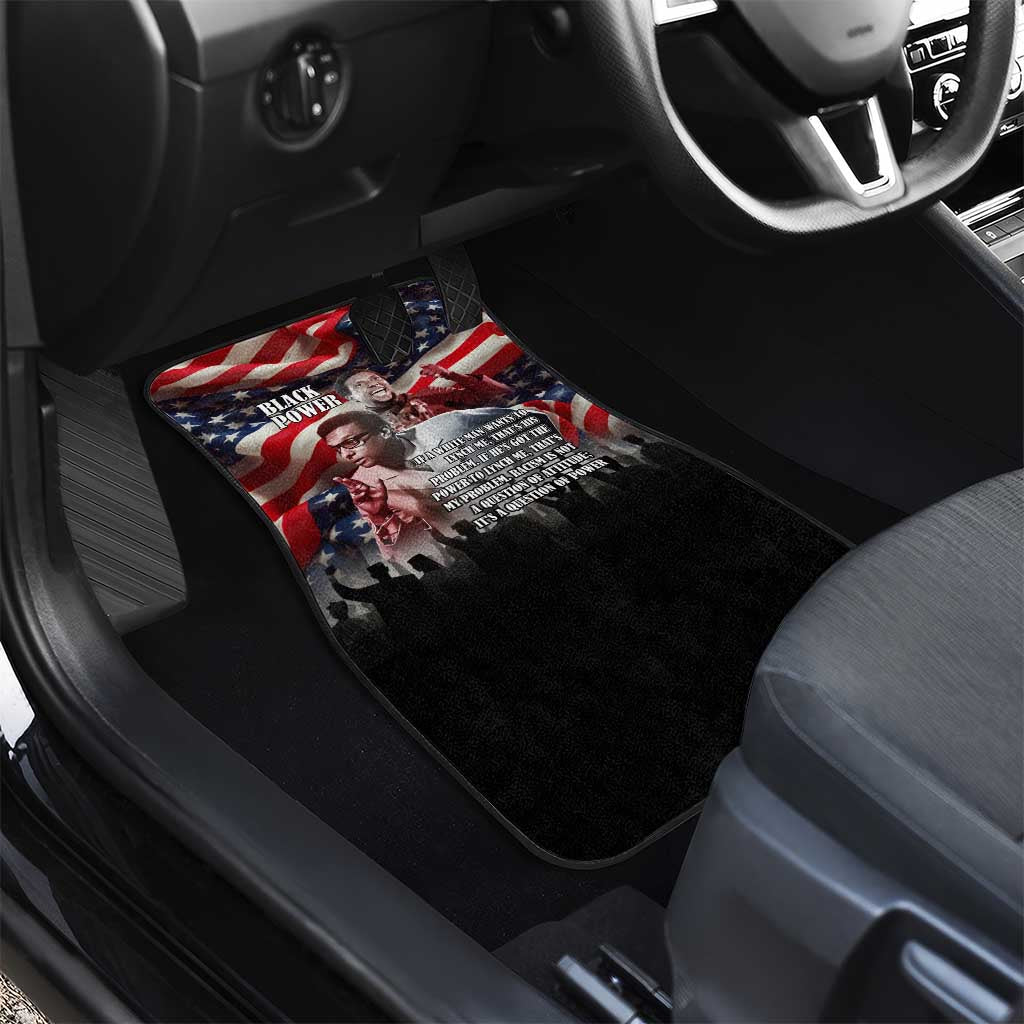 Stokely Carmichael Car Mats American Flag Background Black Power Quote Civil Rights Leader Powerful Speech - African Pride