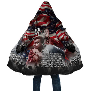 Stokely Carmichael Cloak American Flag Background Black Power Quote Civil Rights Leader Powerful Speech - African Pride