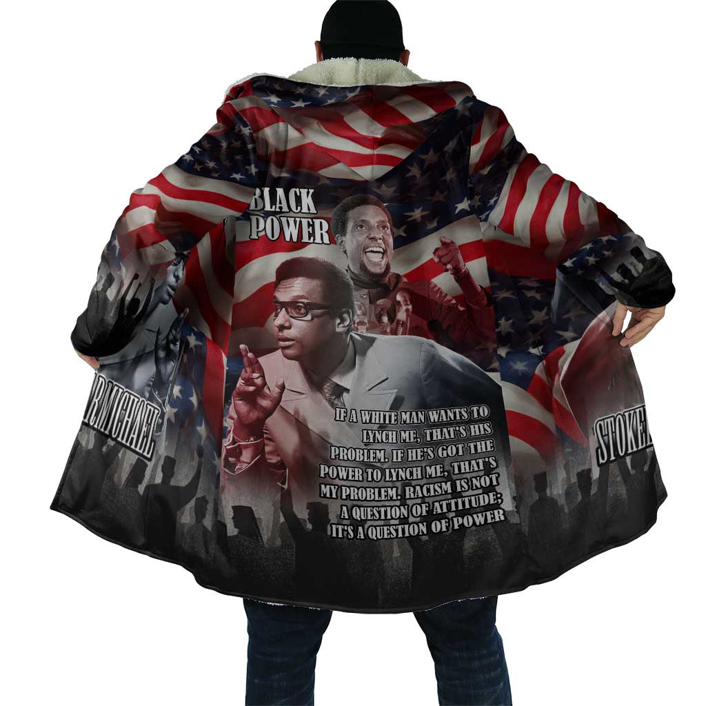 Stokely Carmichael Cloak American Flag Background Black Power Quote Civil Rights Leader Powerful Speech - African Pride