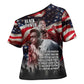 Stokely Carmichael Cross Shoulder Shirt American Flag Background Black Power Quote Civil Rights Leader Powerful Speech - African Pride